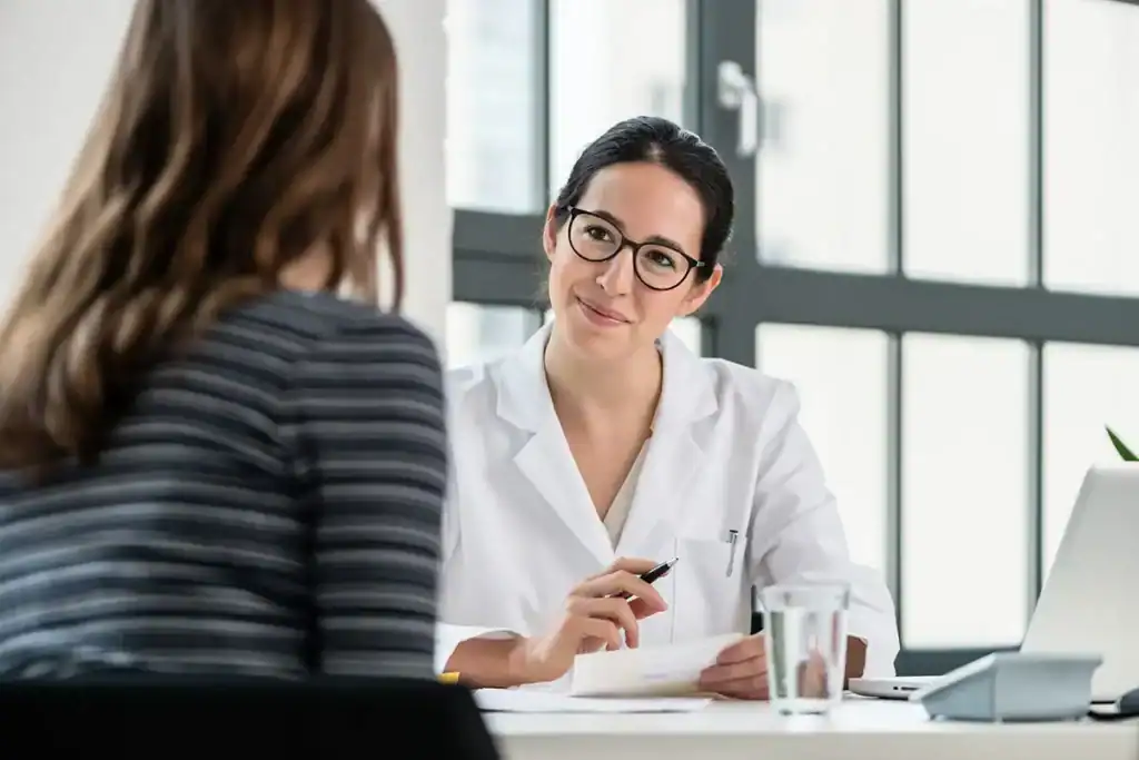 woman getting consultation