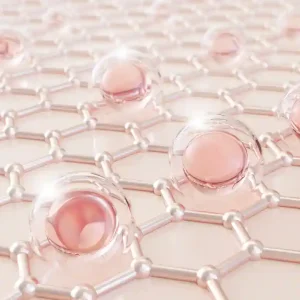 Collagen molecule diagram highlighting skin rejuvenation benefits