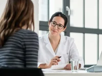 woman getting consultation